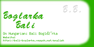boglarka bali business card